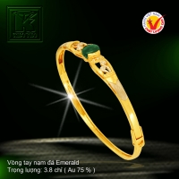 Vòng tay nạm đá Emerald