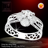 Vòng tay vàng trắng 18K