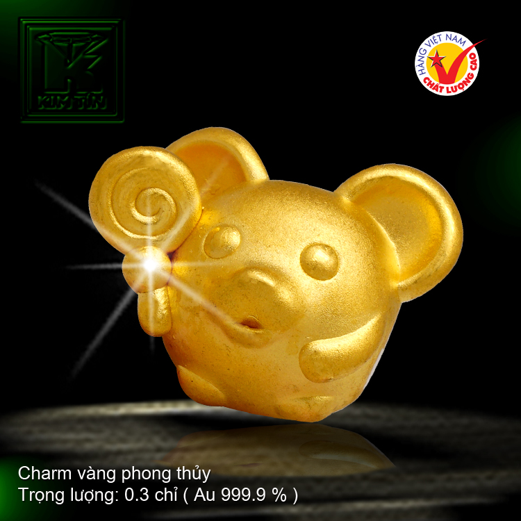 Charm vàng phong thủy