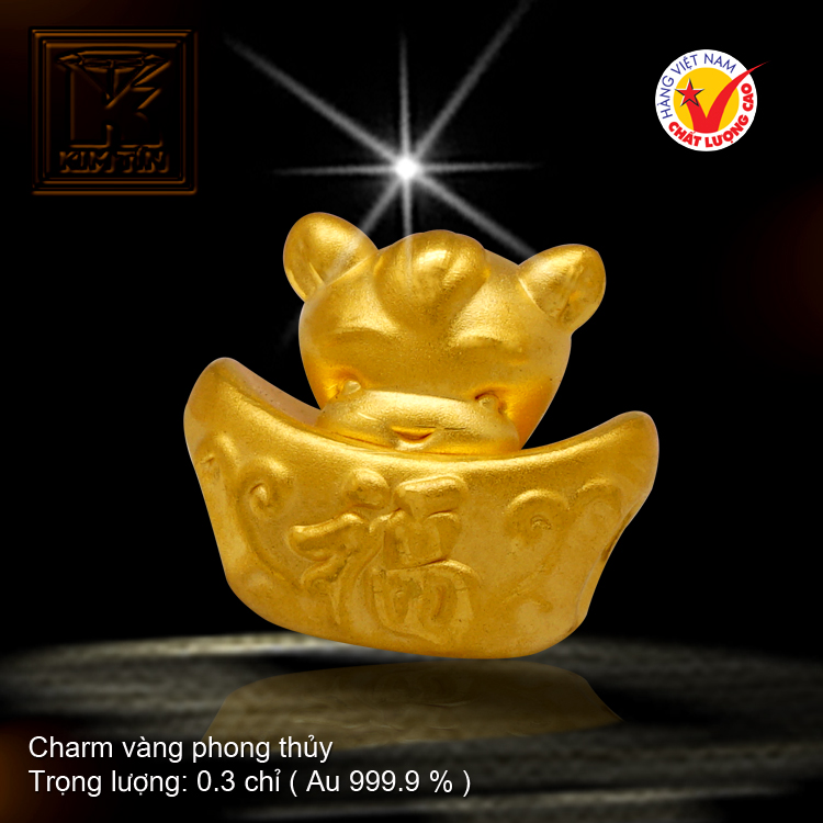 Charm vàng phong thủy