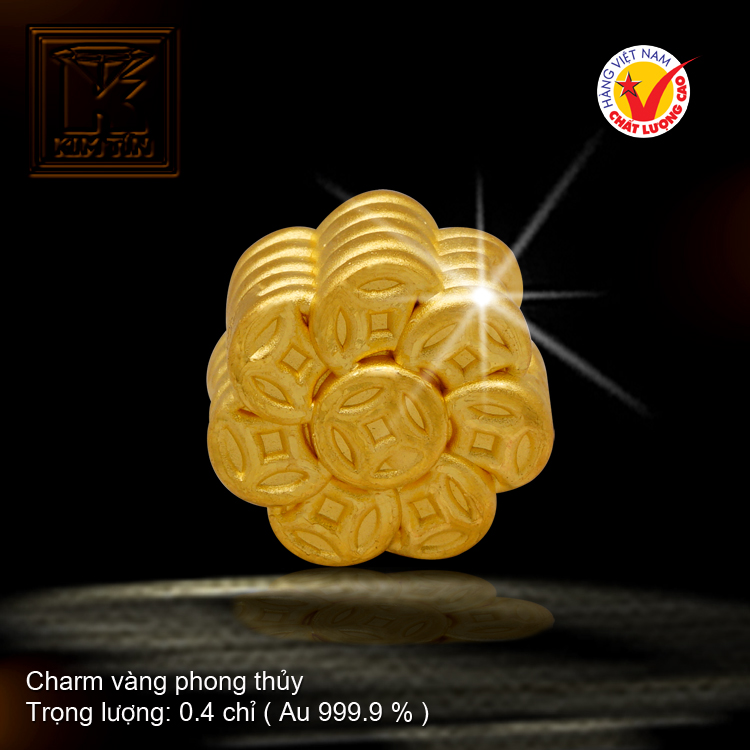 Charm vàng phong thủy