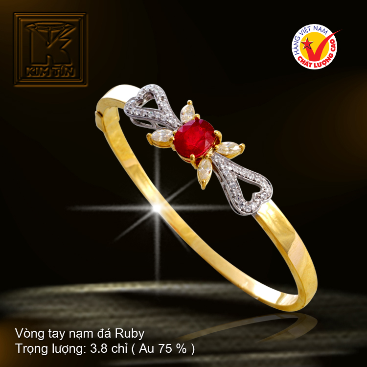 Vòng tay nạm Ruby