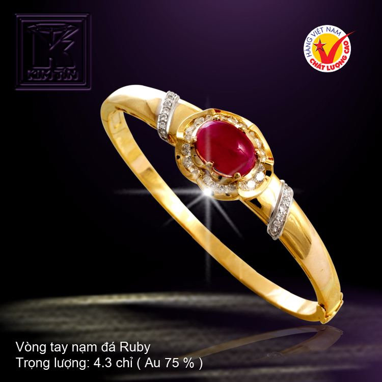 Vòng tay nạm Ruby