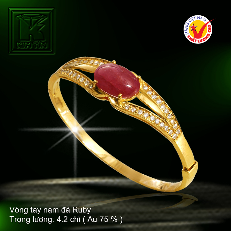 Vòng tay nạm Ruby