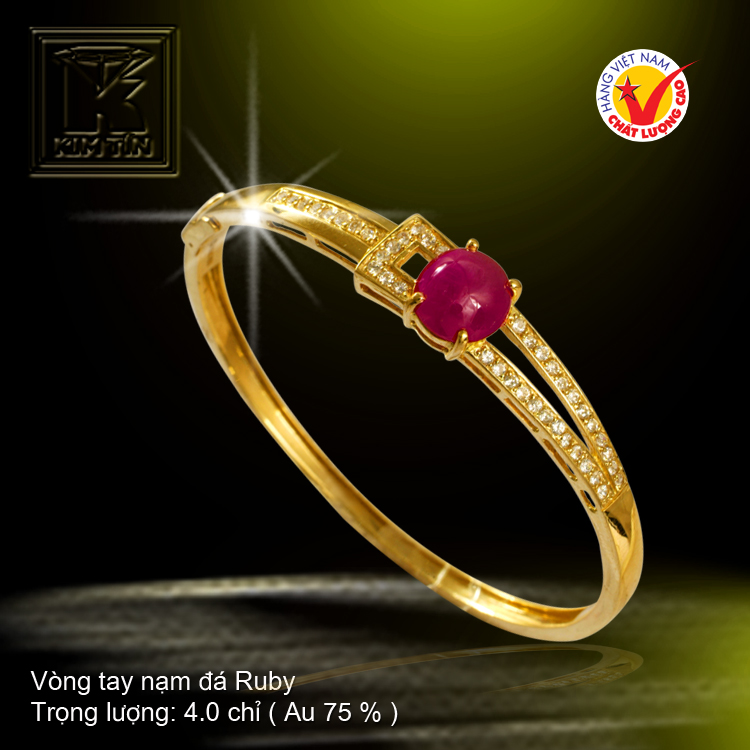 Vòng tay nạm Ruby