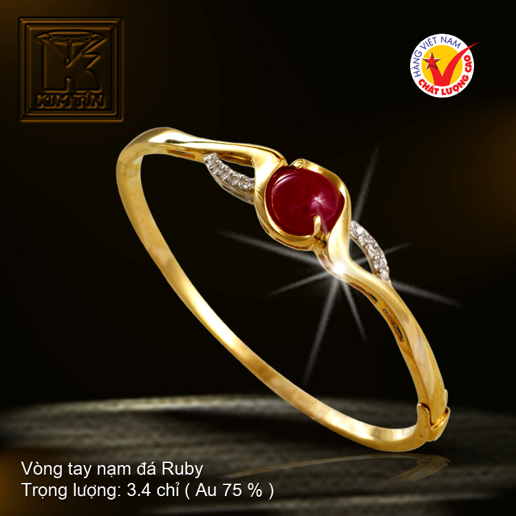 Vòng tay nạm Ruby