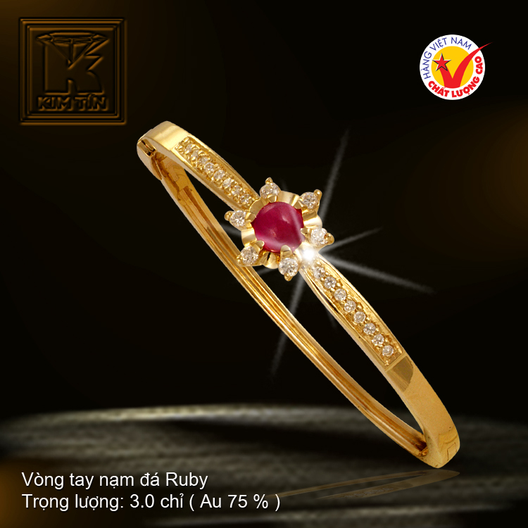 Vòng tay nạm Ruby