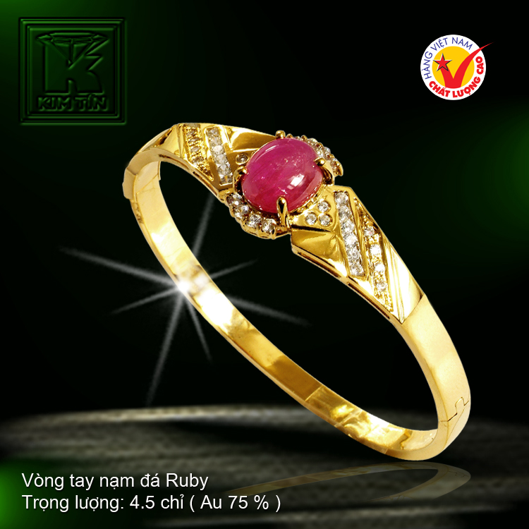 Vòng tay nạm Ruby