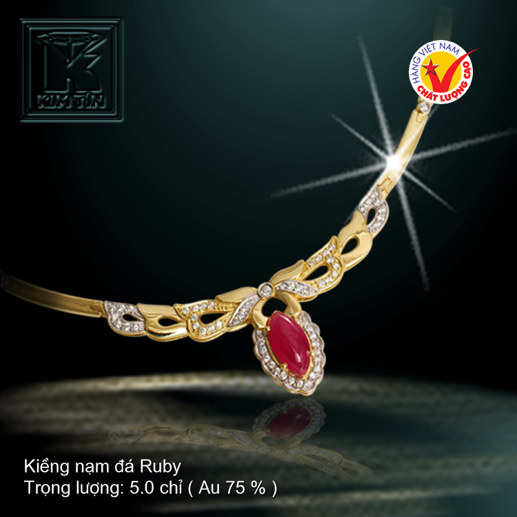 Kiềng nạm đá Ruby