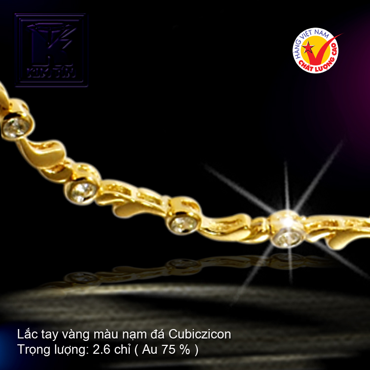 Lắc tay vàng 18 K