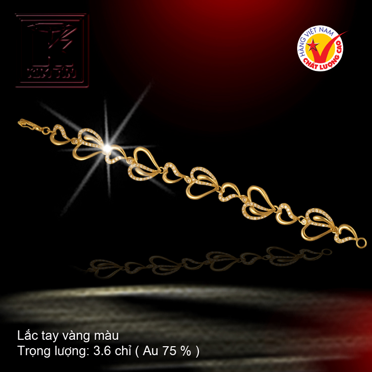 Lắc tay vàng 18 K