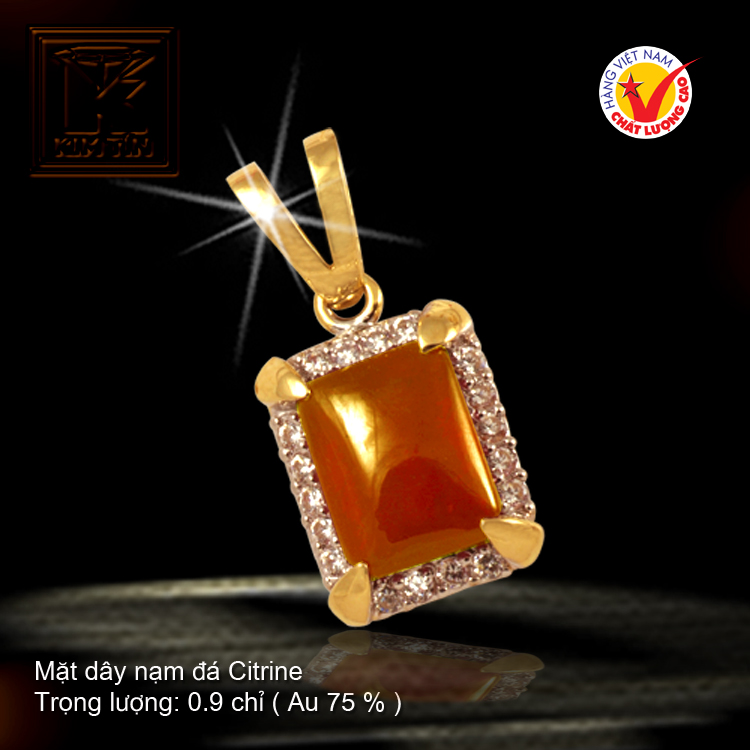 Mặt dây vàng màu 18K