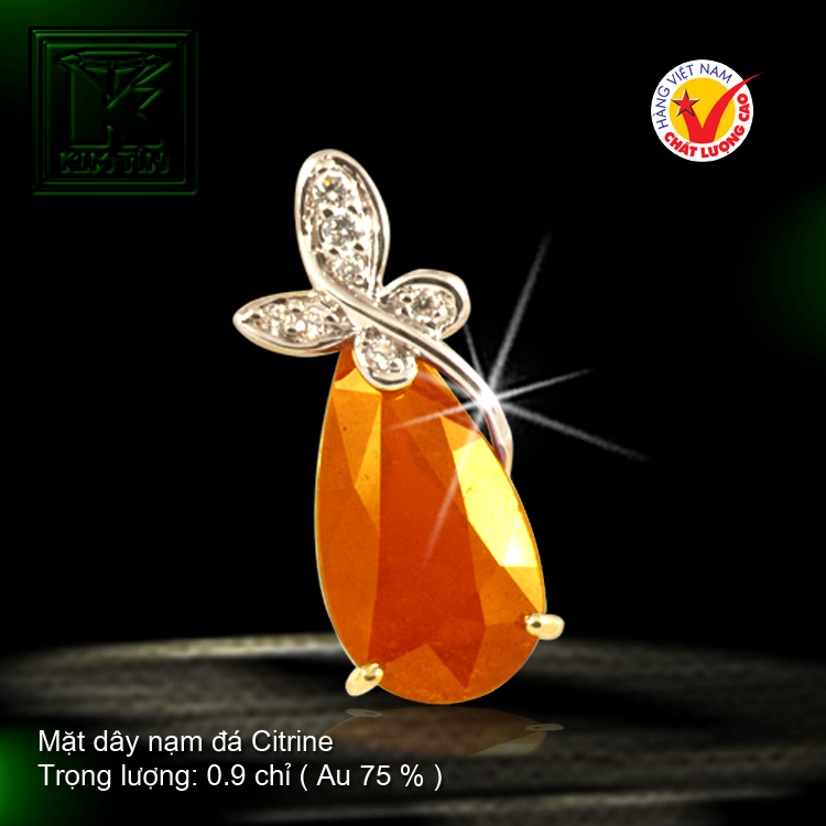 Mặt dây vàng màu 18K