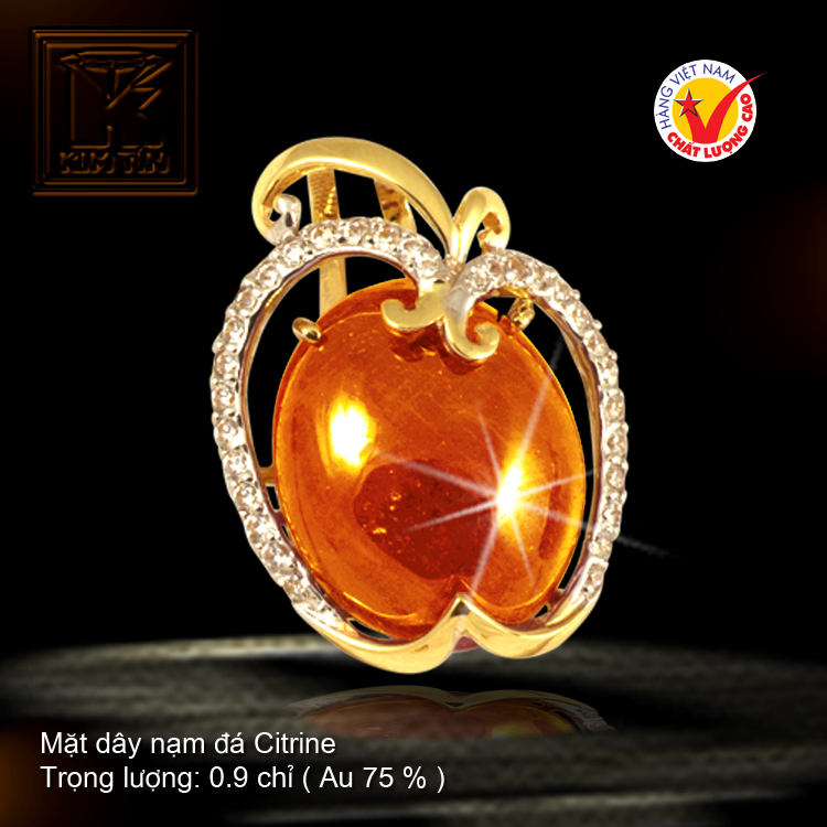 Mặt dây vàng màu 18K