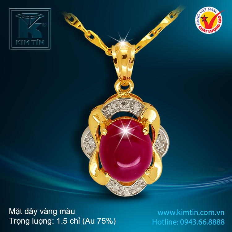 Mặt dây vàng 18K