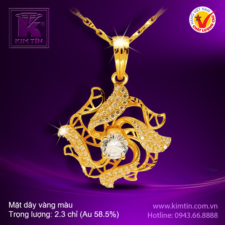 Mặt dây vàng 14K