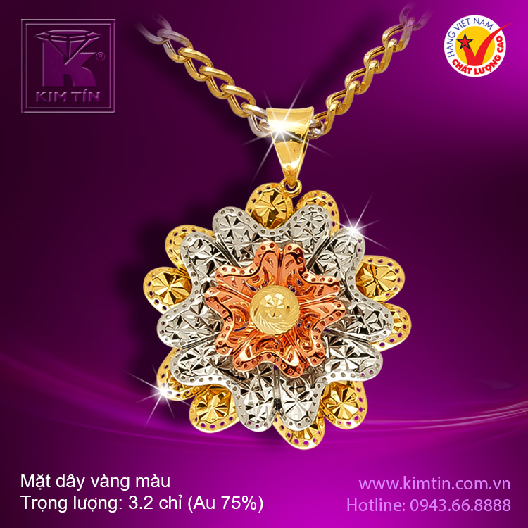 Mặt dây vàng 18K