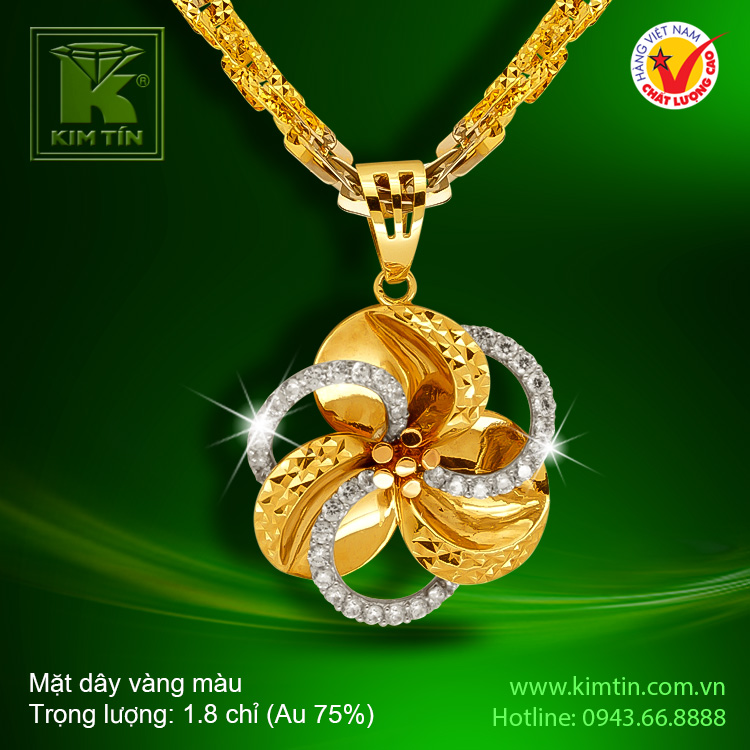 Mặt dây vàng 18K