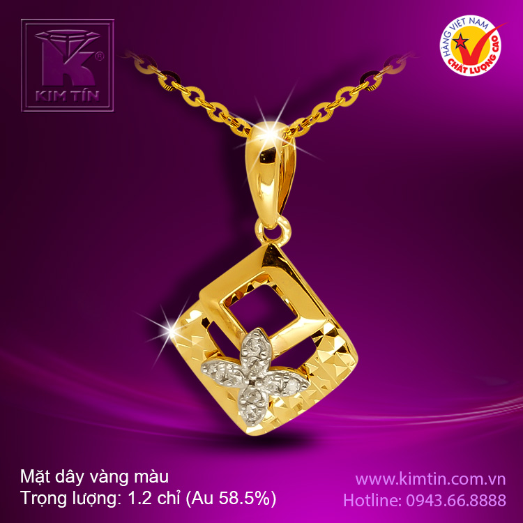 Mặt dây vàng 14K