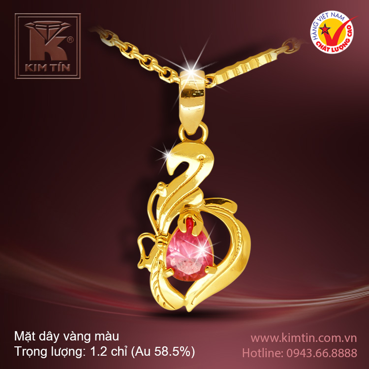 Mặt dây vàng 14K