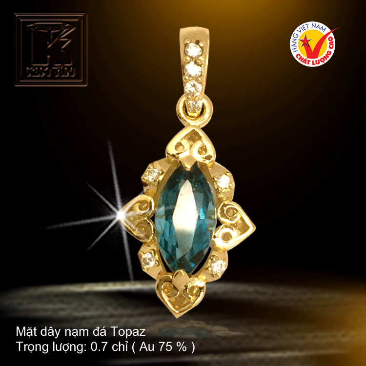 Mặt dây vàng 18 K