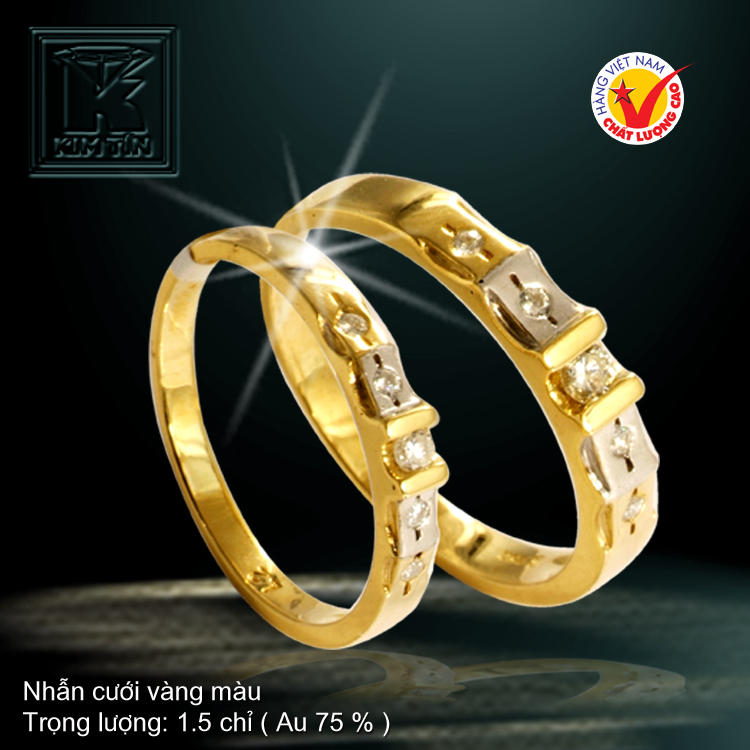 Nhẫn cưới vàng 18K