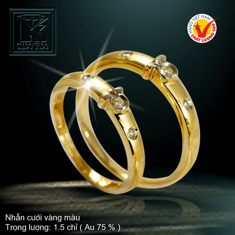 Nhẫn cưới vàng 18K