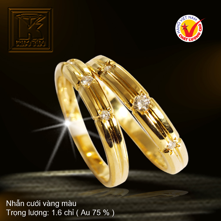 Nhẫn cưới vàng 18K