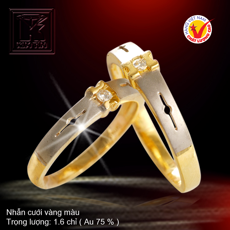 Nhẫn cưới vàng 18K