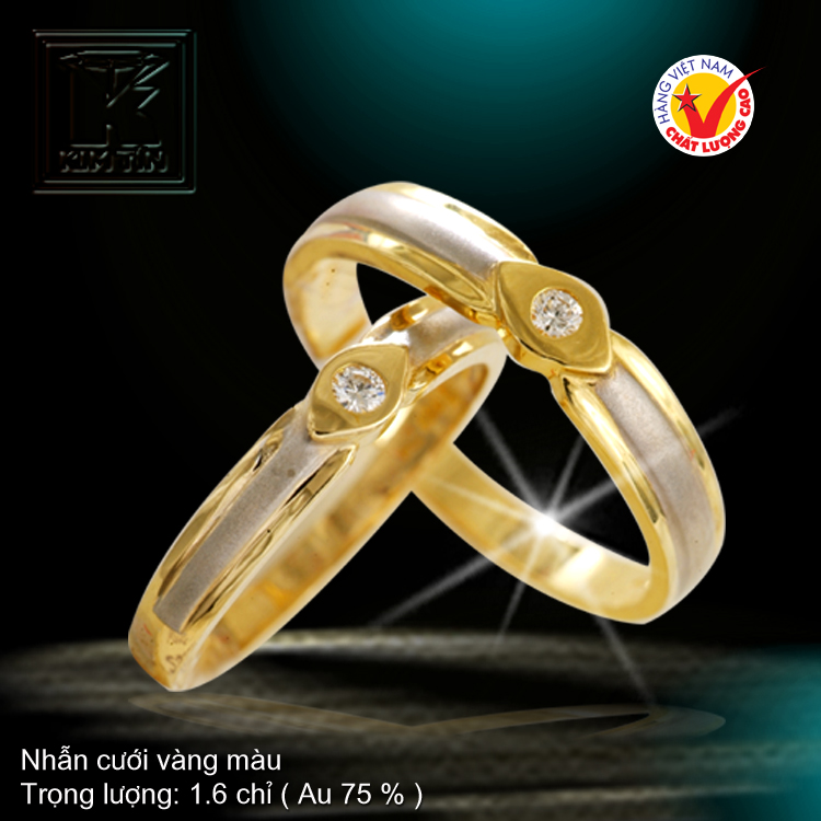 Nhẫn cưới vàng 18K