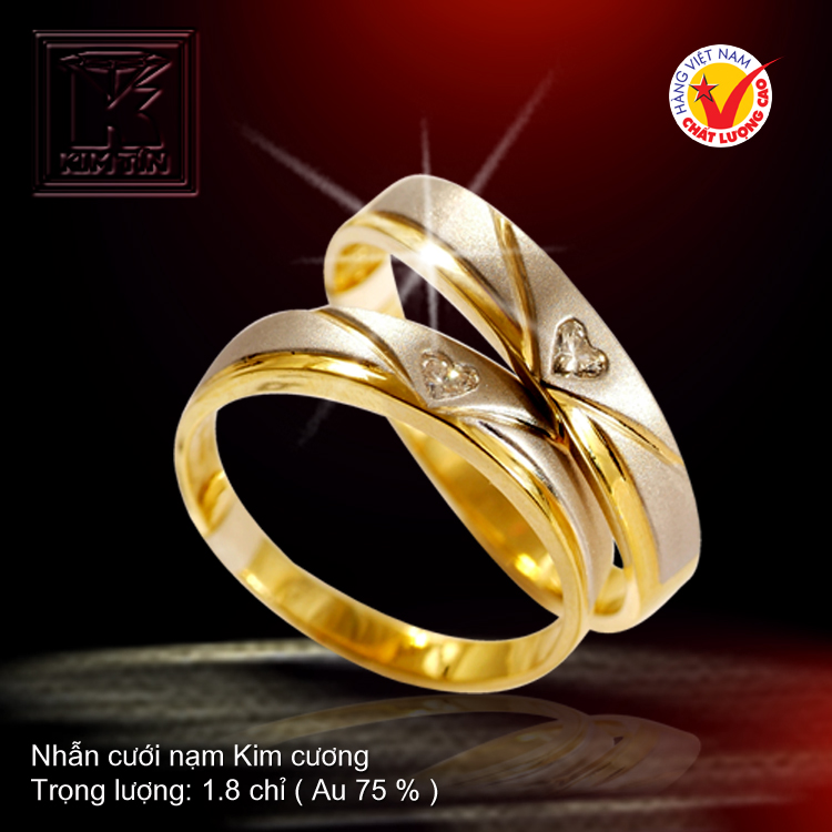 Nhẫn cưới vàng 18K