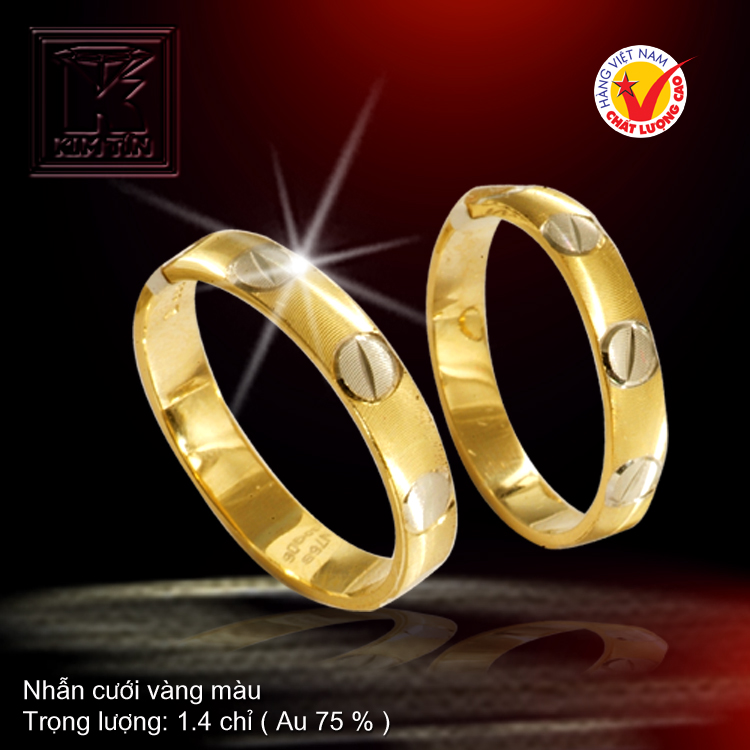 Nhẫn cưới vàng 18K