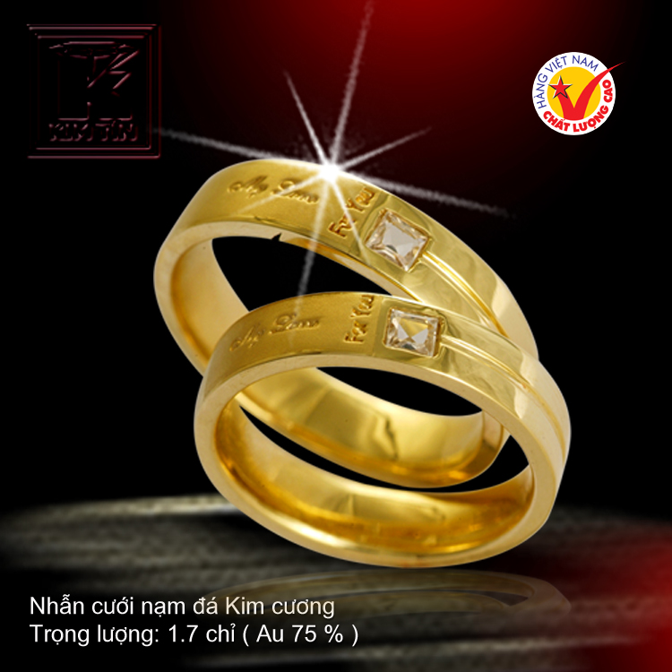 Nhẫn cưới vàng 18K