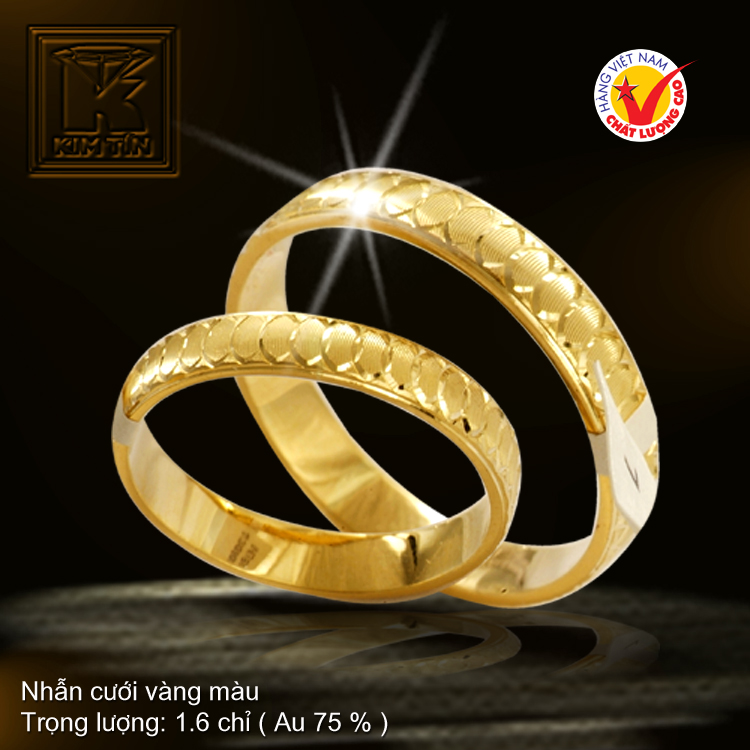 Nhẫn cưới vàng 18K