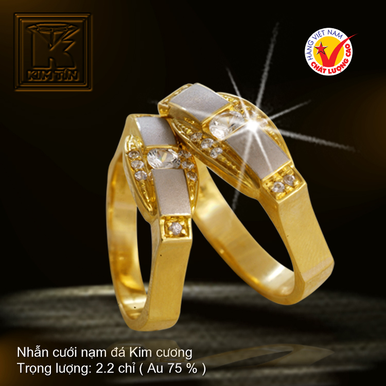 Nhẫn cưới vàng 18K