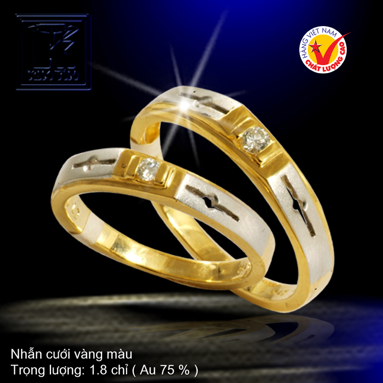 Nhẫn cưới vàng 18K