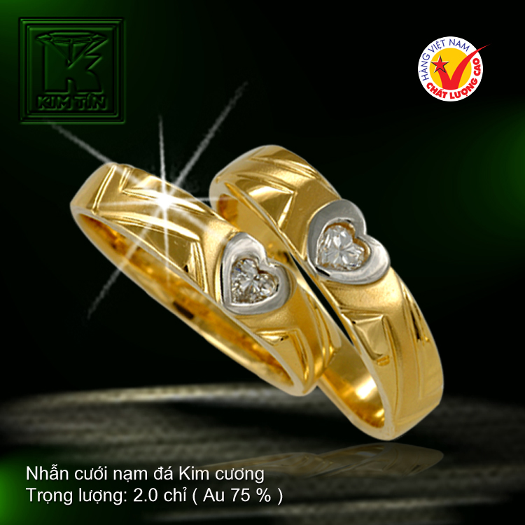 Nhẫn cưới vàng 18K