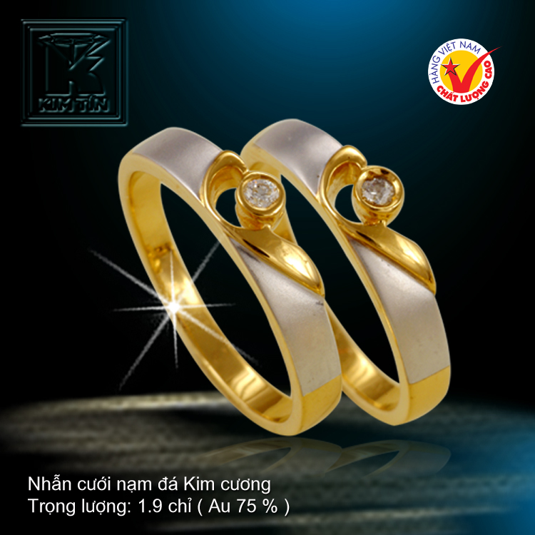 Nhẫn cưới vàng 18K