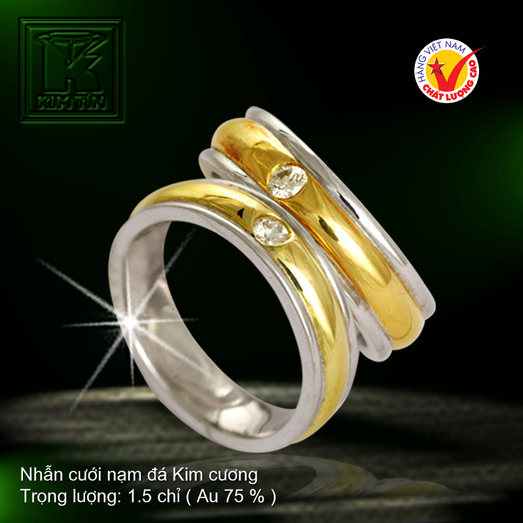 Nhẫn cưới vàng 18K