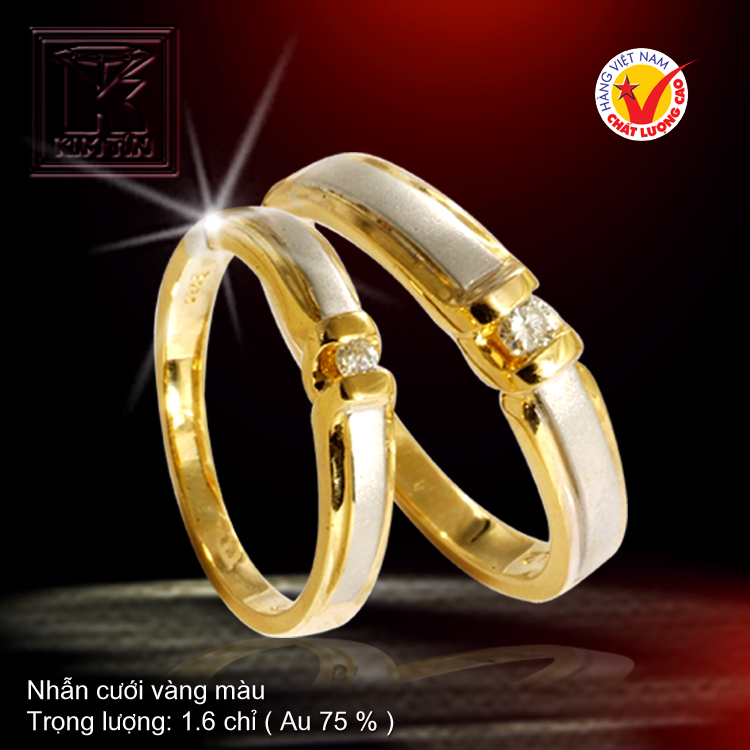 Nhẫn cưới vàng 18K