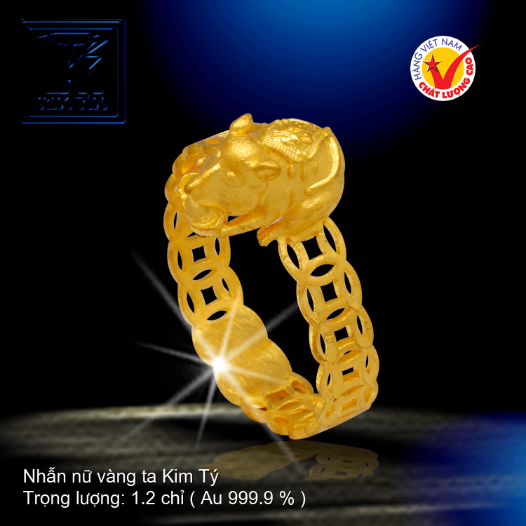 Nhẫn nữ vàng 24 K