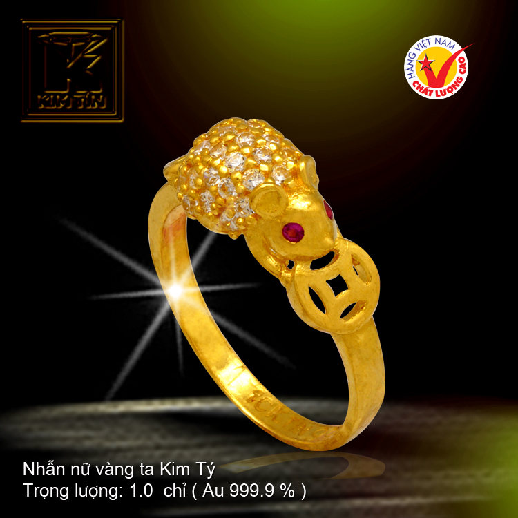 Nhẫn nữ vàng 24 K