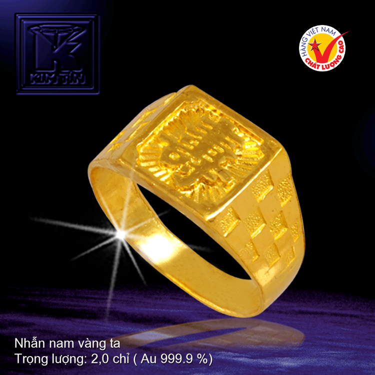 Nhẫn nam vàng 24K