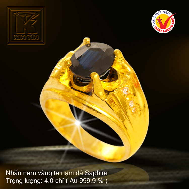 Nhẫn nam vàng 24K