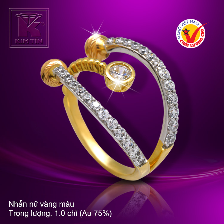 Nhẫn nữ vàng màu 18k