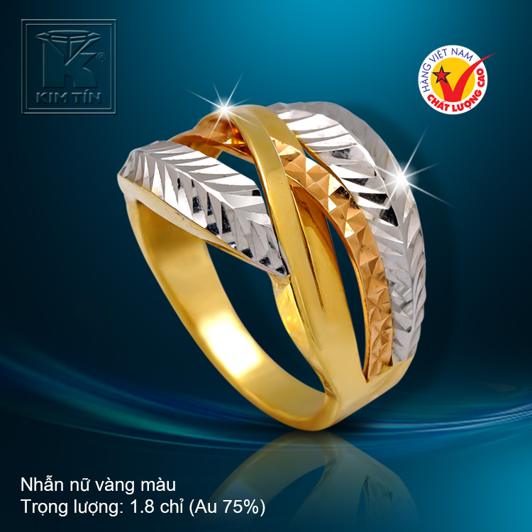 Nhẫn nữ vàng màu 18k