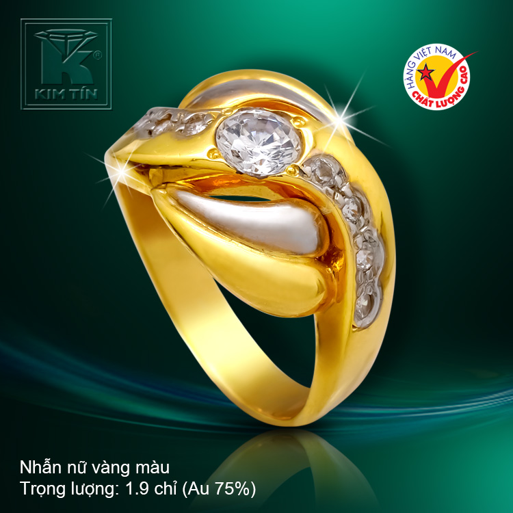 Nhẫn nữ vàng màu 18k