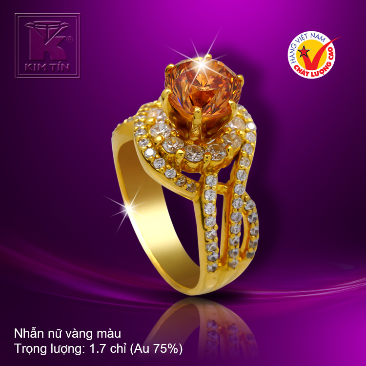 Nhẫn nữ vàng màu 18k