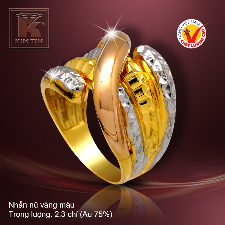 Nhẫn nữ vàng màu 18k