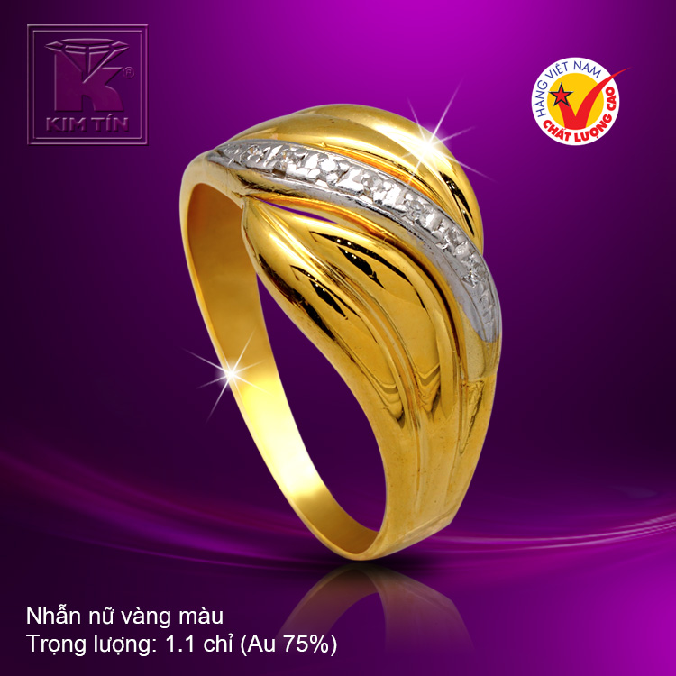 Nhẫn nữ vàng màu 18k